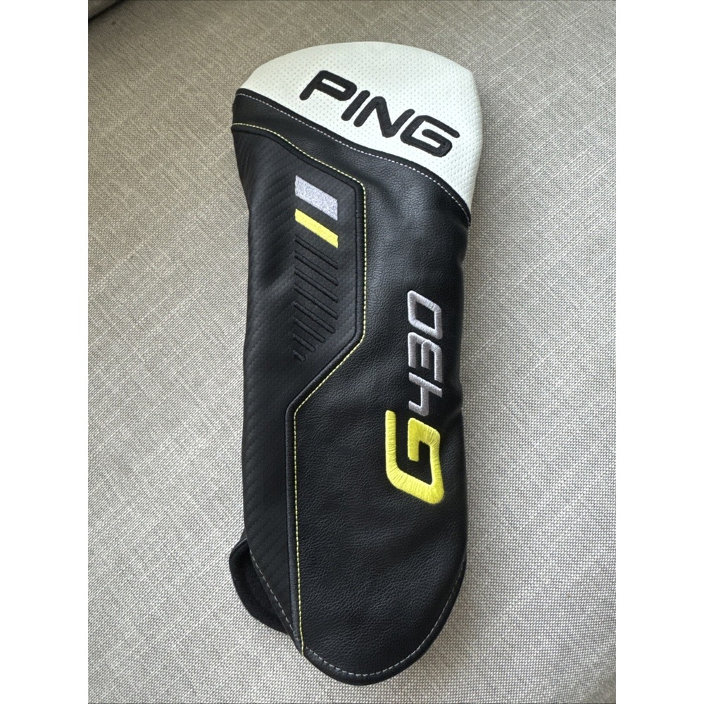 Ping G430 Driver Headcover Black White Leather Golf Club Cover 1 Wood